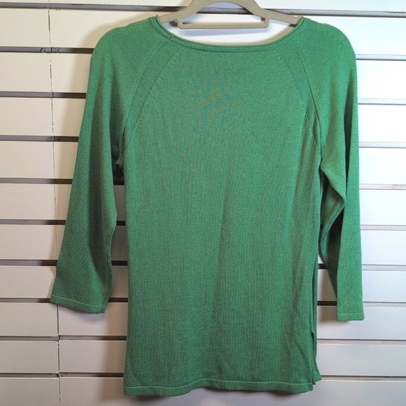 J McLaughlin Milbrey Sweater Solid Green Size S EUC - Picture 4 of 8
